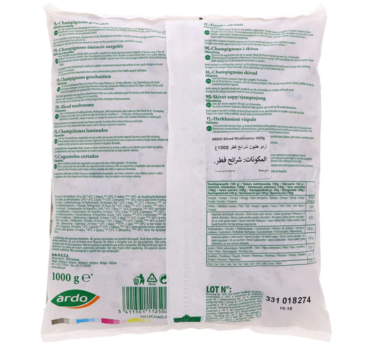 Ardo Sliced Mushrooms 1 kg
