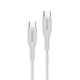 Philips Braided Type C to C Cable, 1.2 m, White, DLC8701P