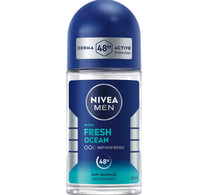 Nivea Men Fresh Ocean Antibacterial Deodorant Spray for Men 48H Active Protection Roll-on 50 ml