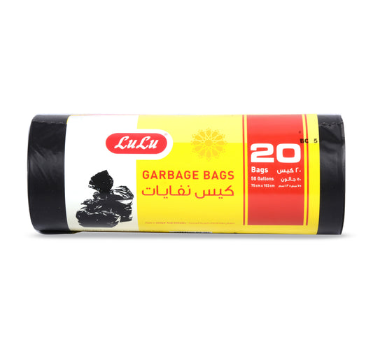 LuLu Garbage Bags 50 Gallons 75cm x 103cm 20pcs
