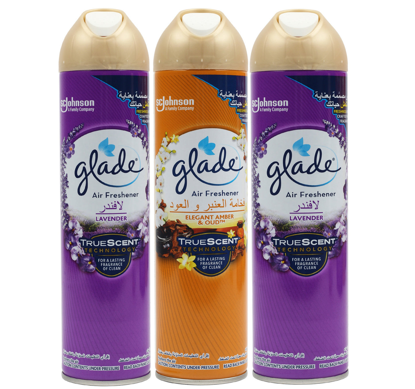 Glade Air Freshener Lavender + Oud Value Pack 3 x 300 ml