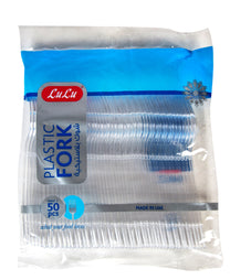 LuLu Plastic Fork Clear 50pcs