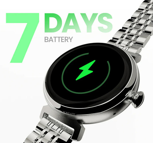 HiFuture Aura Smartwatch, 1.04 inches AMOLED Display, Silver Sultan Center