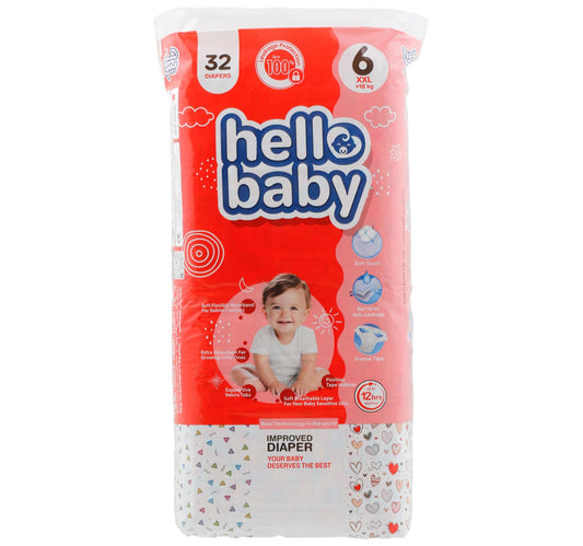 Hello Baby Jumbo Improved Diaper Size 6 XXL +18kg 32 pcs