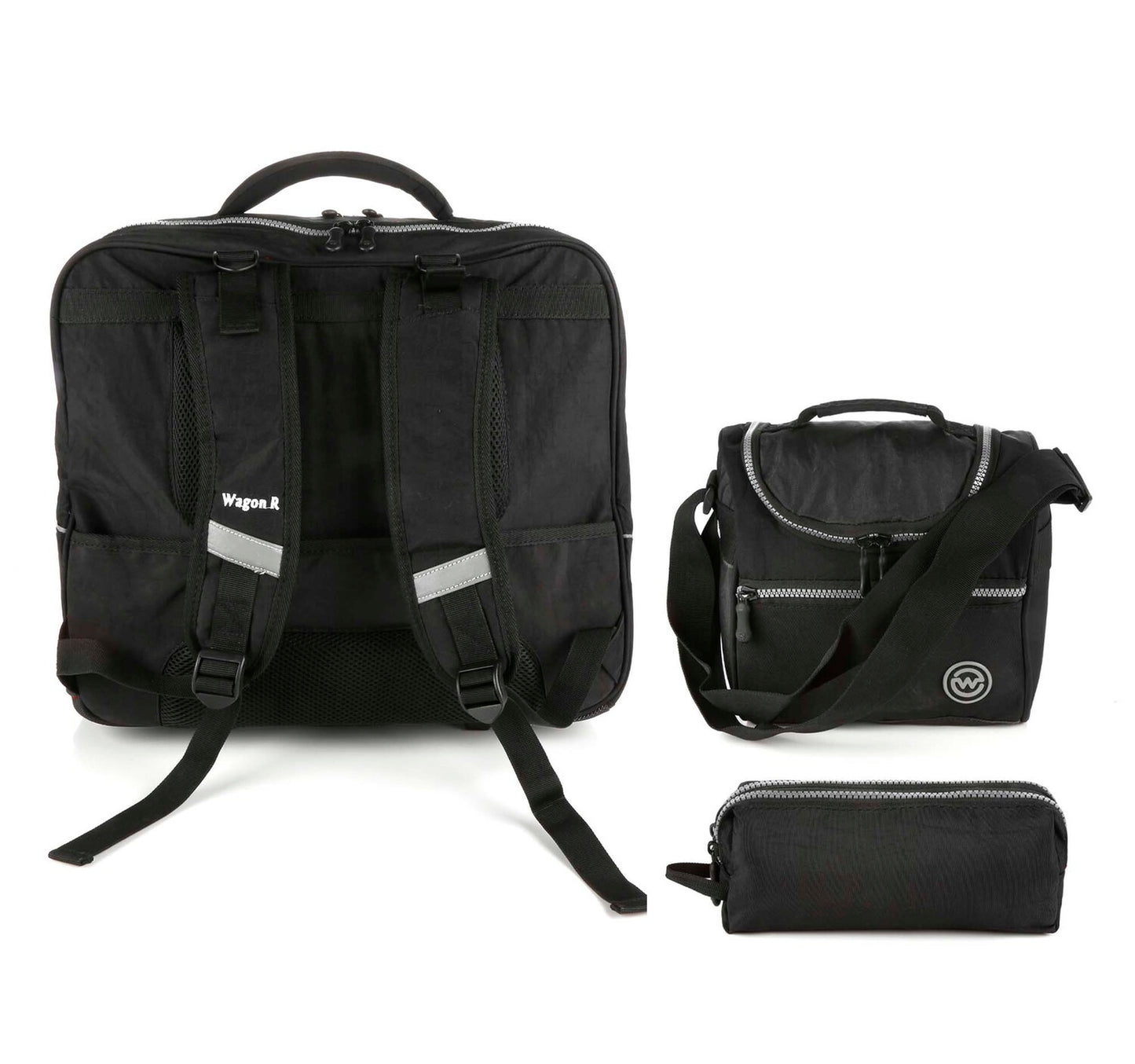 Wagon R Classy Printed 2Wheel School Trolley+Lunch Bag+Pencil Case 1924 20inch, Assorted Color