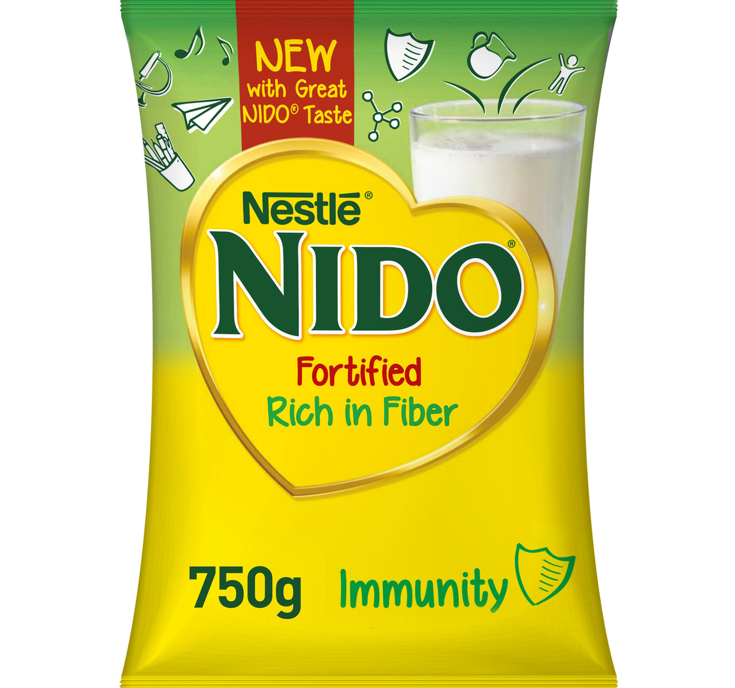 Nestle Nido Fortified Milk Powder Rich In Fiber 750 g