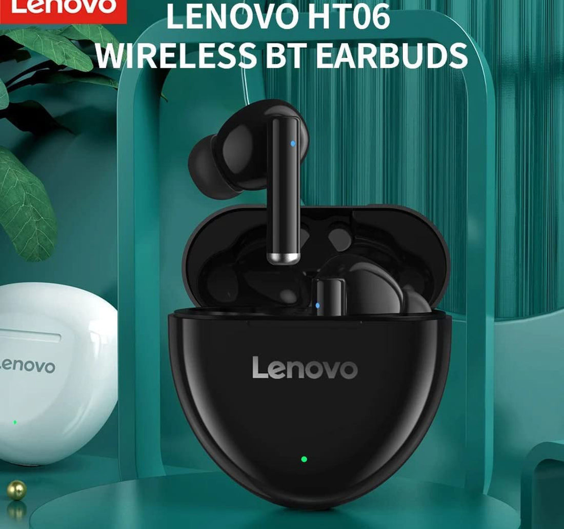 Lenovo HT06-BK Bluetooth Earbuds, Black