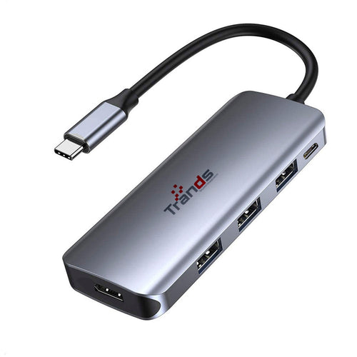 Trands Type-C 4 Port Hub with PD Charging TR-CR5826 Lulu Hypermarket