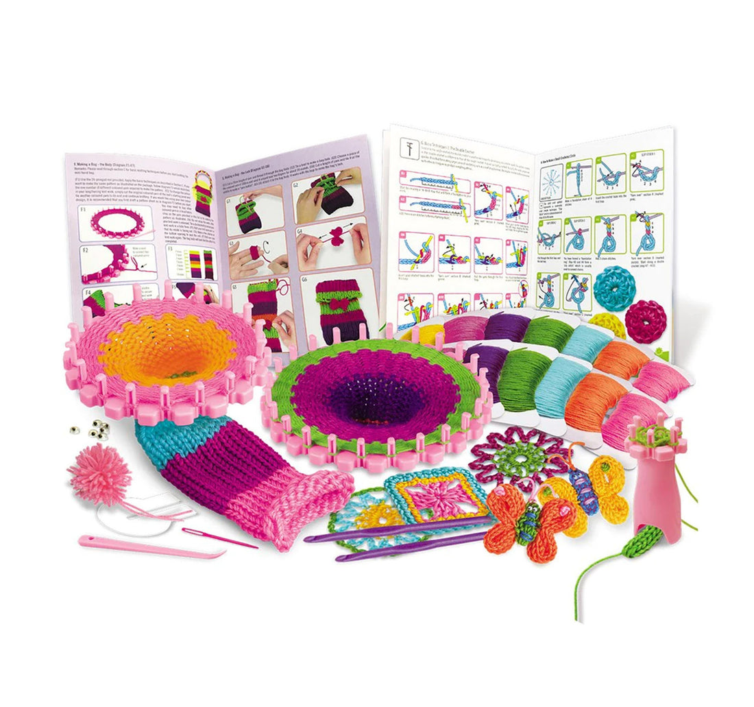 4M Steam Powered Kids - Knitting & Crochet Kit, 00-05539