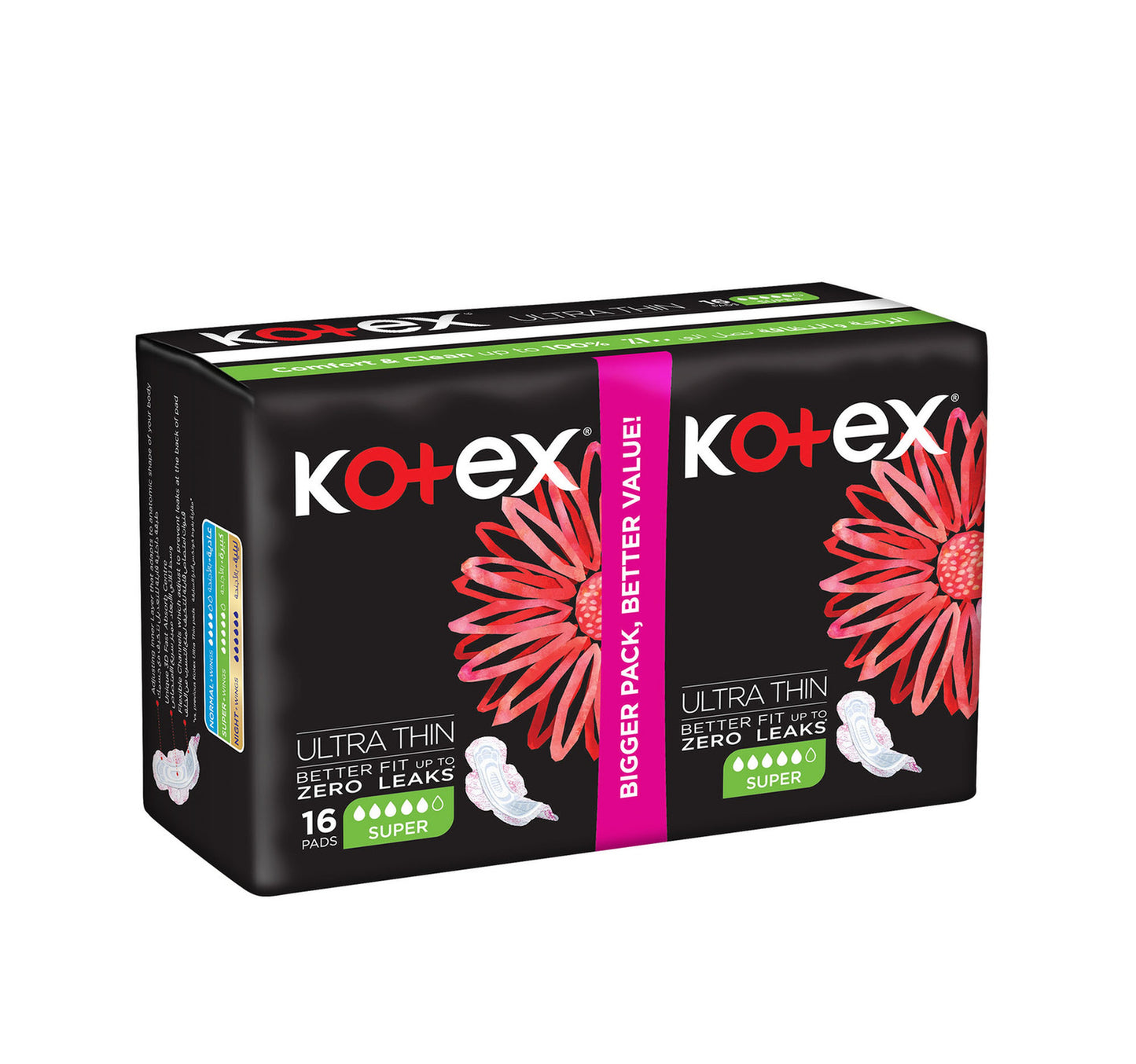 Kotex Ultra Thin Super Size Sanitary Pads with Wings 16 pcs