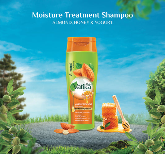 Vatika Naturals Moisture Treatment Shampoo with Almond and Honey For Dry and Frizzy Hair 200 ml