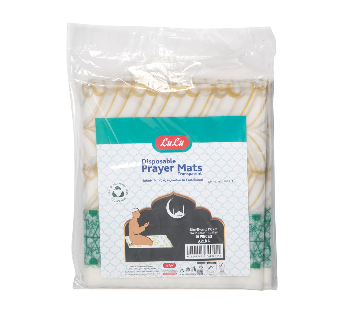 LuLu Disposable Transparent Prayer Mats 10pcs