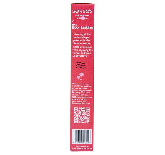 Sorbos Edible Straws Strawberry 128 g