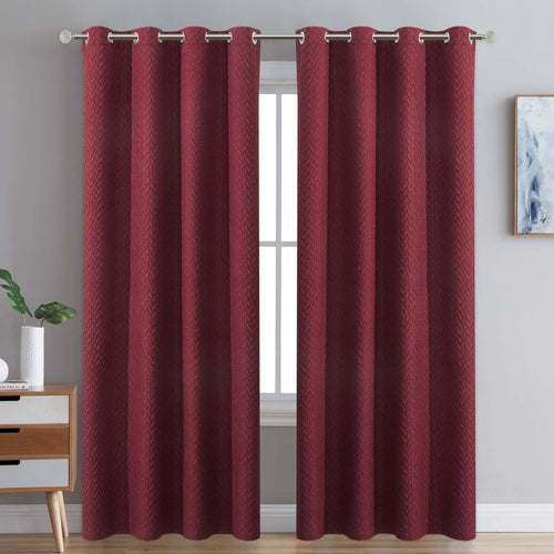Maple Leaf Window Curtain Crush 140x260cm Assorted Colors & Designs