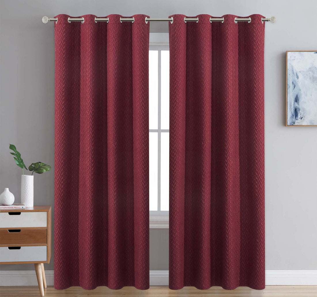 Maple Leaf Window Curtain Crush 140x260cm Assorted Colors & Designs