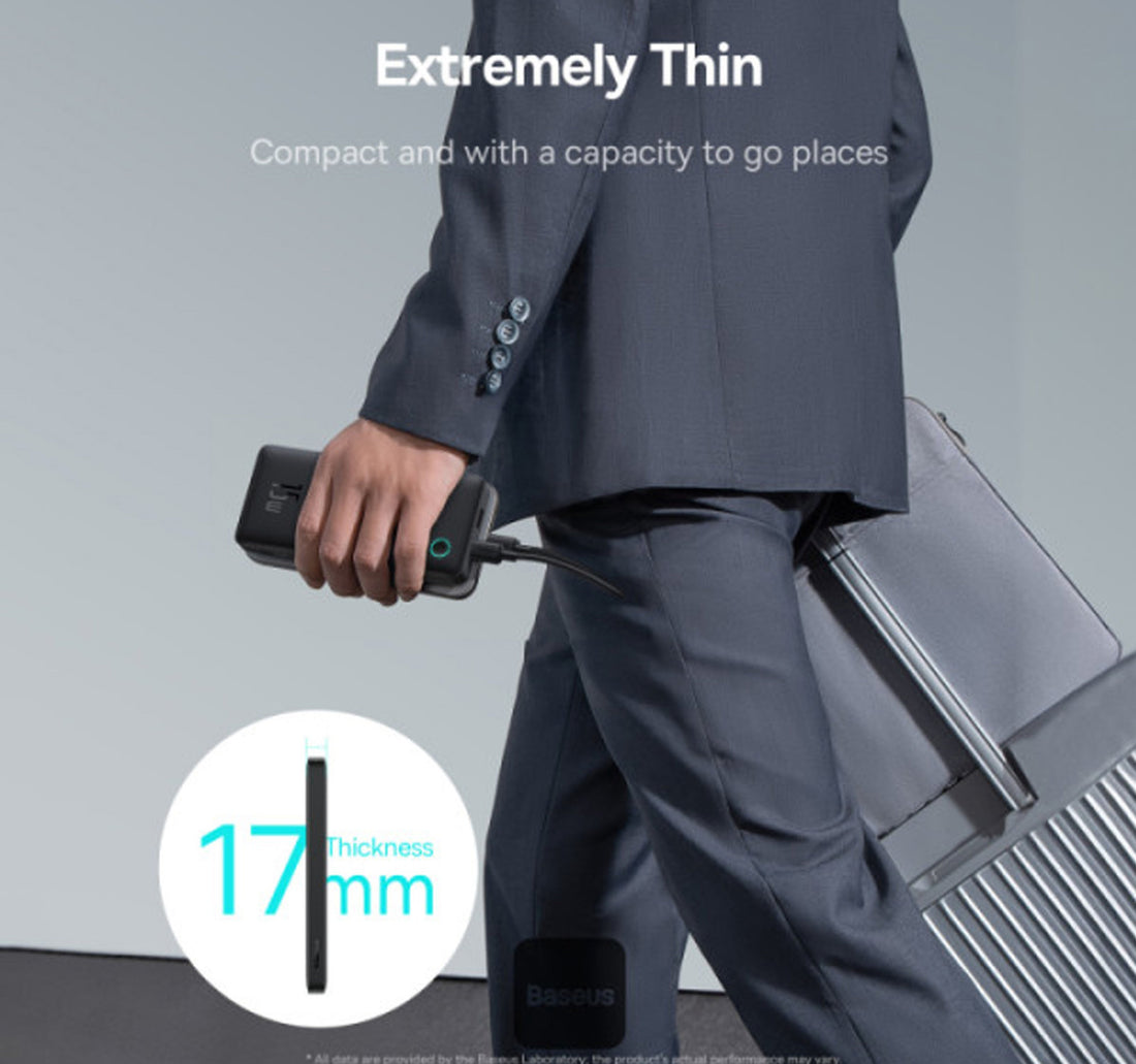 Baseus Airpow Lite 10000 mAh Fast Charge Power Bank, 15W, Black, P100067500123-00