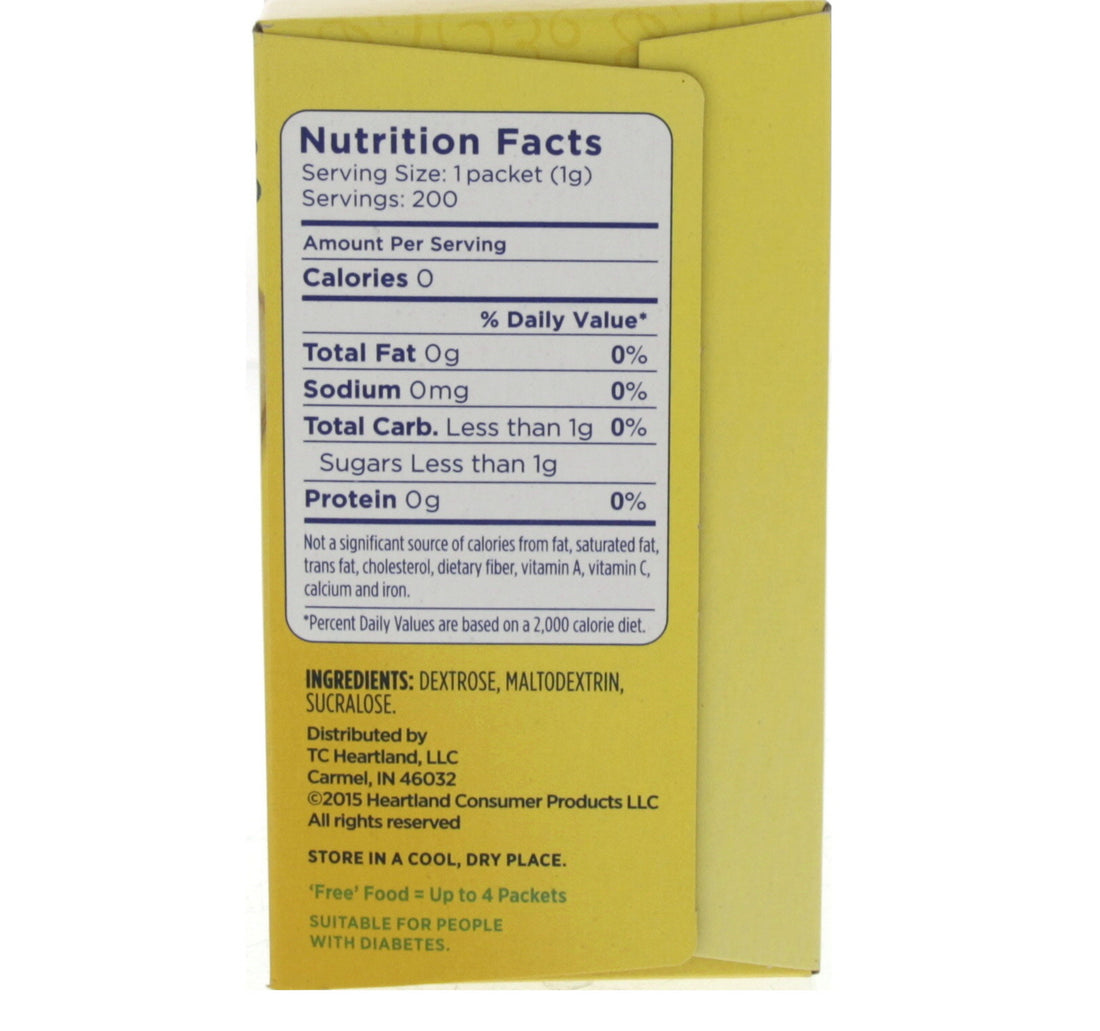 Splenda No Calorie Sweetener 200 Packets 200 g