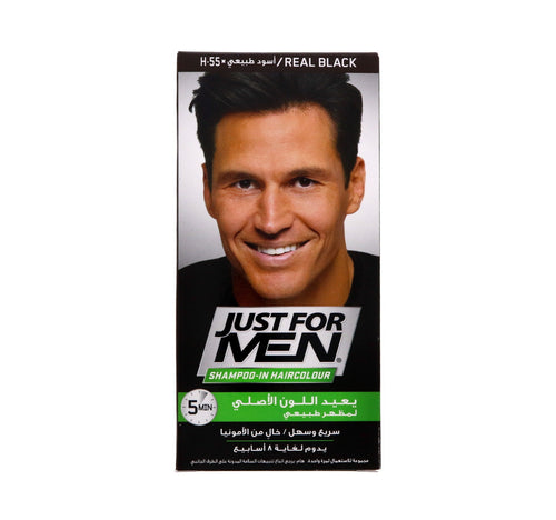 Just For Men Shampoo In Hair Color H - 55 Black 1 pkt