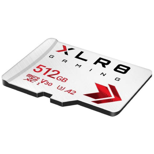 PNY Memory Card​ XLR8 Gaming MicroSD Class 10 U3 V30 512GB White P-SDU512V32100XR-GE