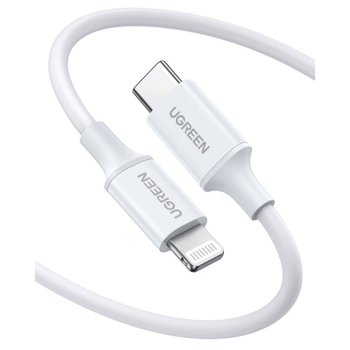 Ugreen MFi USB-C to Lightning Charging Cable, White, 10493 Lulu Hypermarket