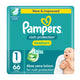 Pampers Rash Protection Taped Diapers, Size 1, 2-5kg, Jumbo Pack, 66 pcs
