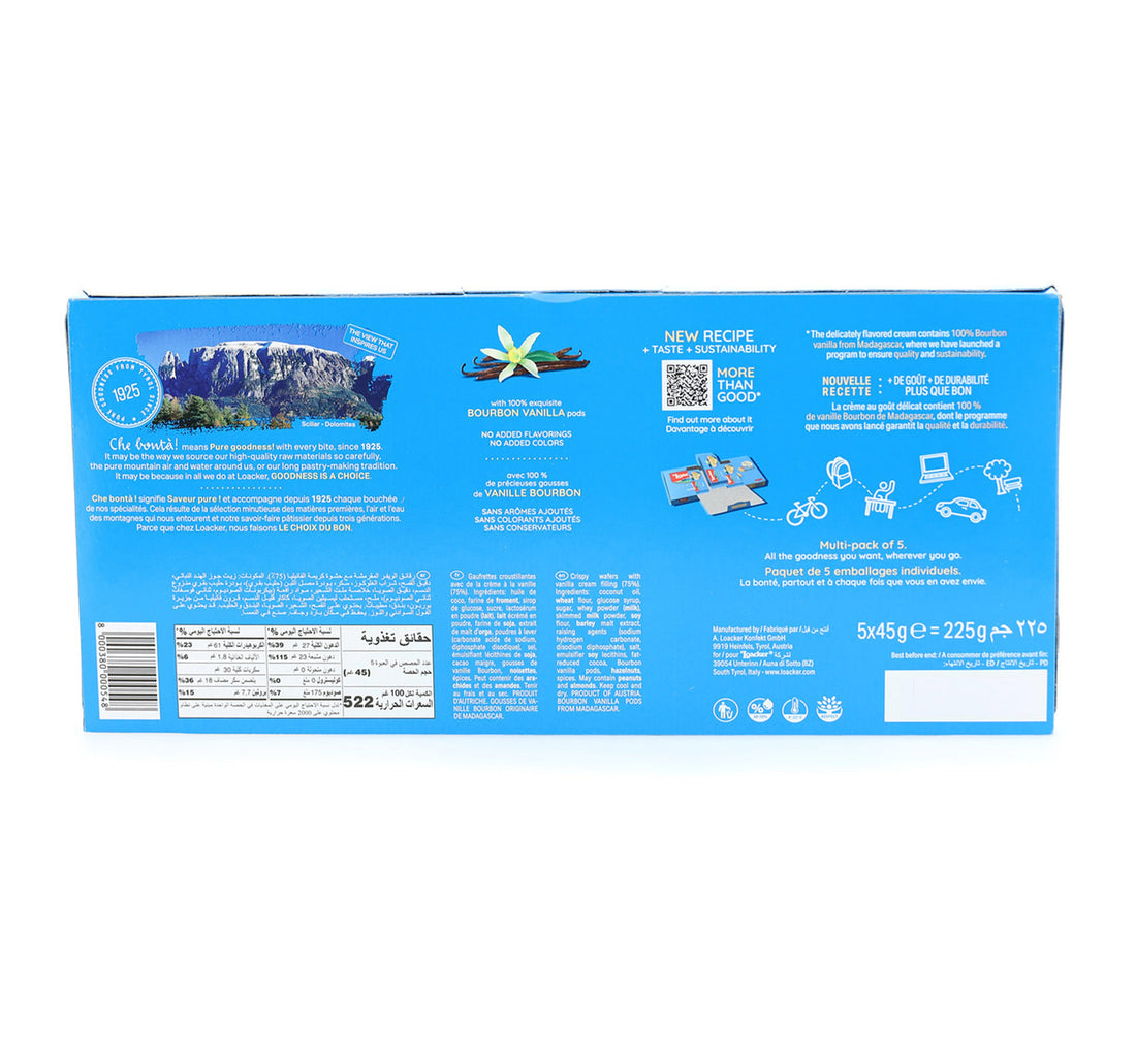 Loacker Vanilla Crispy Wafer 25 x 45 g