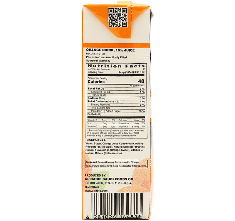 Al Rabie Orange Drink 200 ml