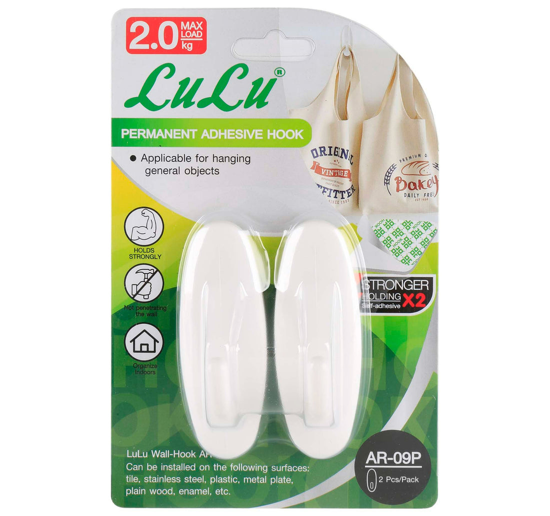 LuLu Permanent Adhesive Wall Hook, AR-09P
