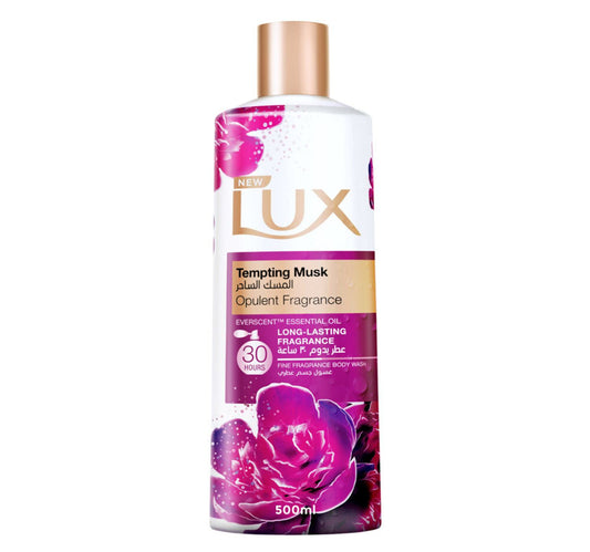 غسول الجسم الفاخر برائحة المسك المغري من لوكس، 500 مل