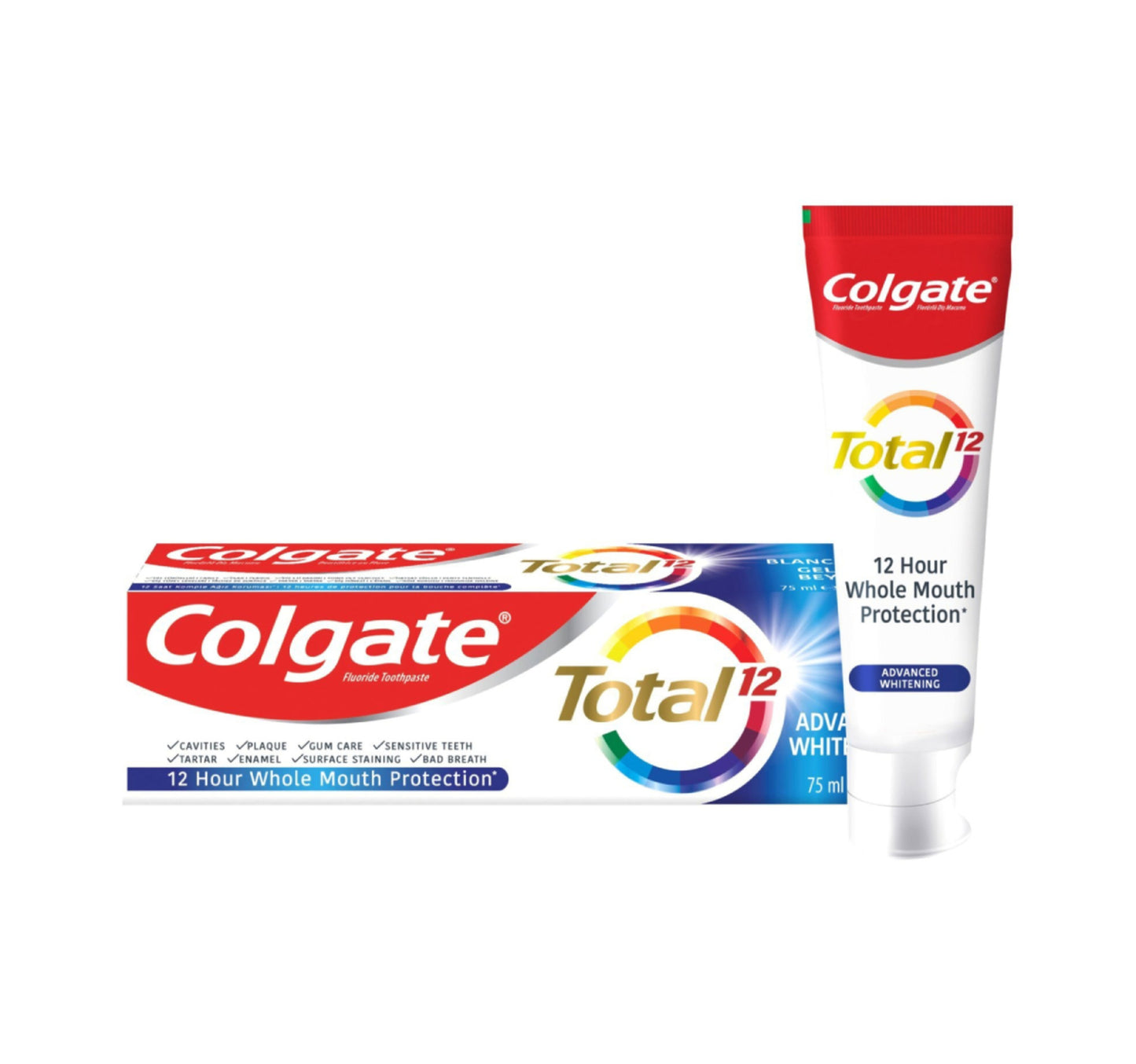 Colgate Total 12 Advanced Whitening Toothpaste 2 x 75 ml