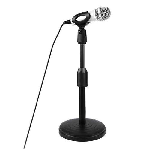 Trands 3 in 1 Desktop Stand Microphone Mobile Phone Tablet holder TH789, Black