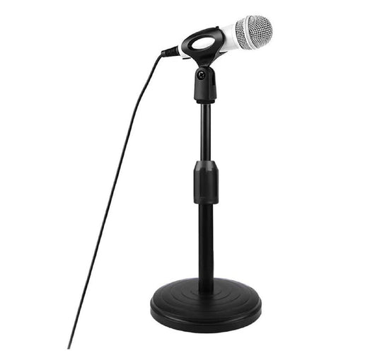 Trands 3 in 1 Desktop Stand Microphone Mobile Phone Tablet holder TH789, Black