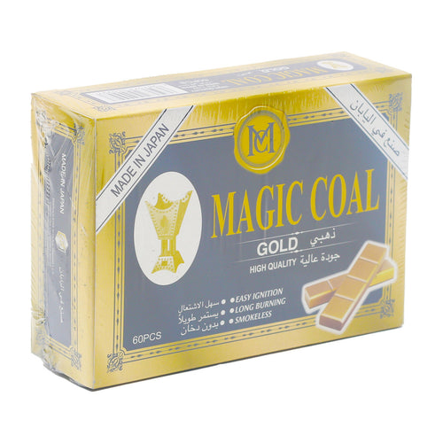 Magic Coal Incense Burner Gold 60 pcs