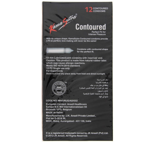 Kamasutra Contoured Condoms 12 pcs