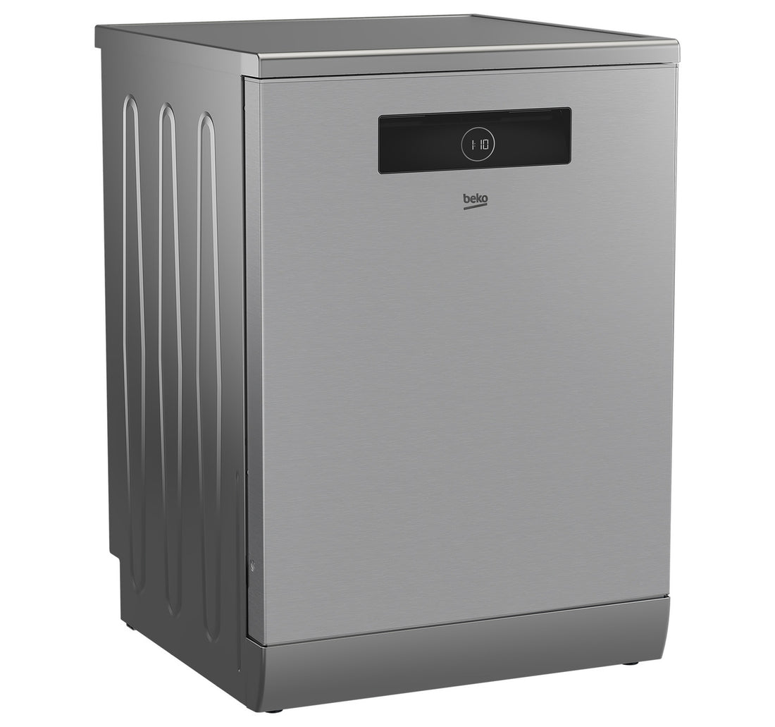 Beko Dish Washer, 15 Place Settings, Fingerprint-free Stainless Steel, BDEN38523XQ