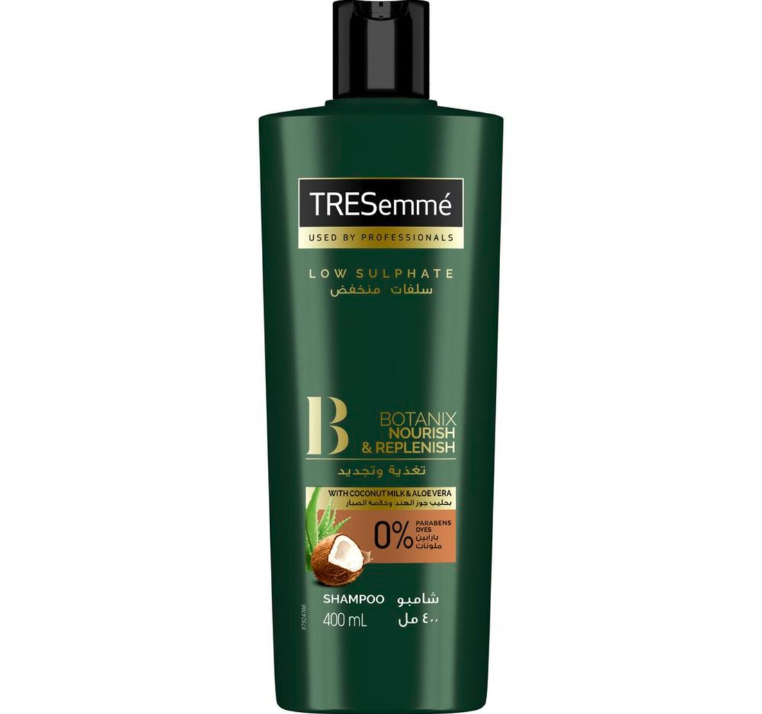 TRESemme Botanix Natural Nourish & Replenish Shampoo with Coconut Milk & Aloe Vera for Dry Hair 400 ml