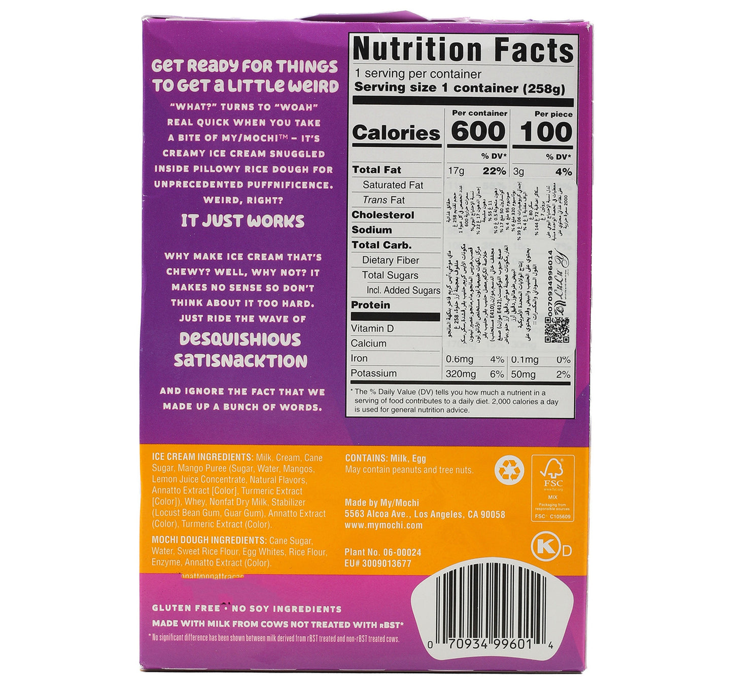 My Mo Mochi Sweet Mango Ice Cream 258 g