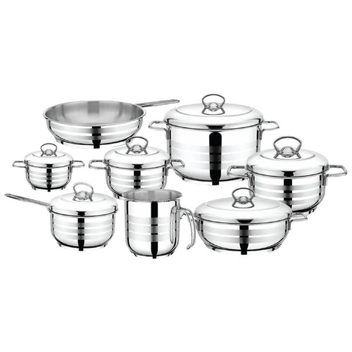 Bonera Diamond Plus Stainless Steel Cookware Set, 14 pcs