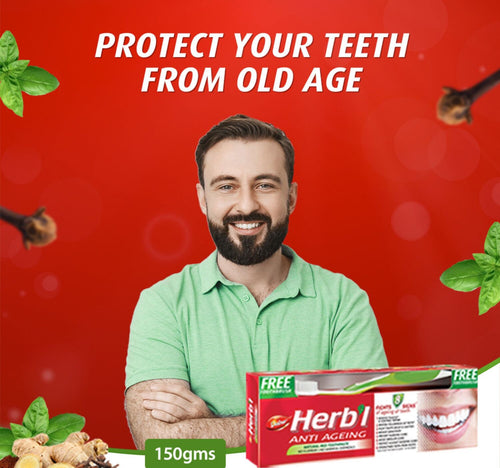Dabur Herbal Anti Ageing Natural Red Toothpaste 150 g
