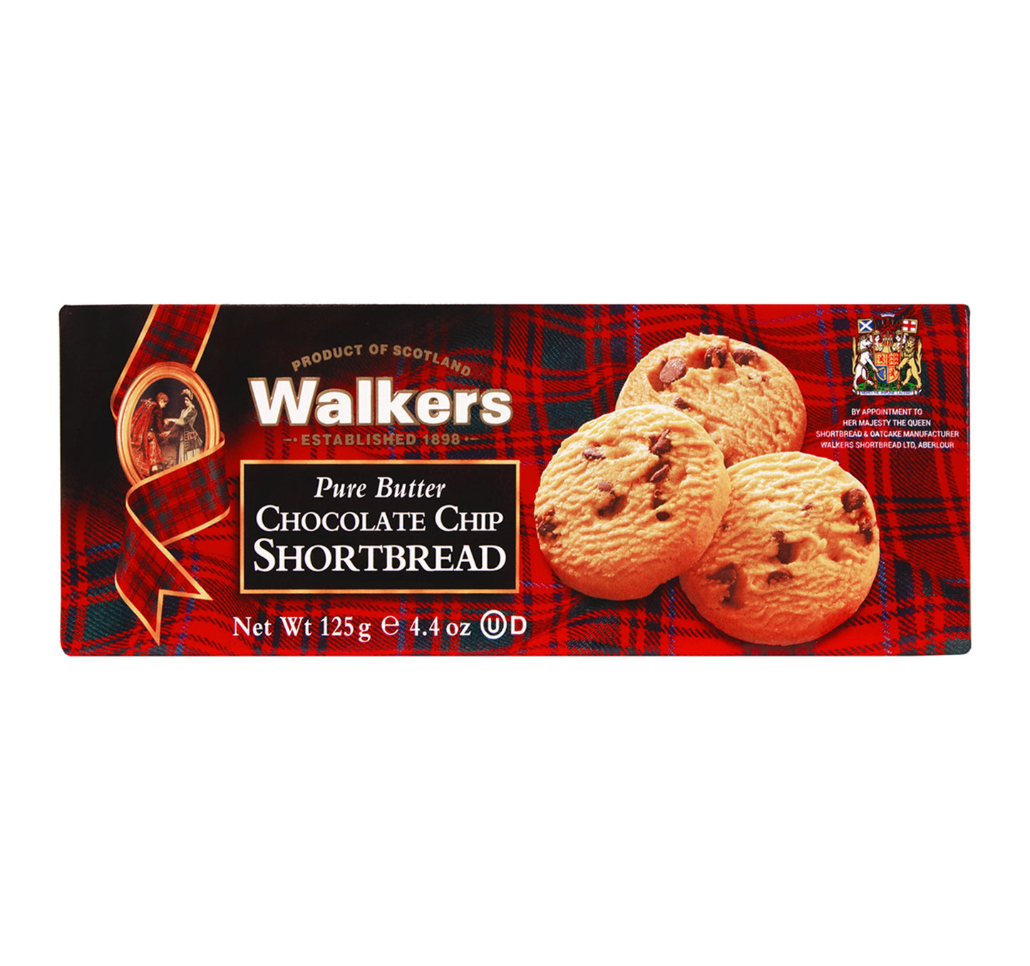 Walkers Pure Butter Chocolate Chip Shortbread 125 g