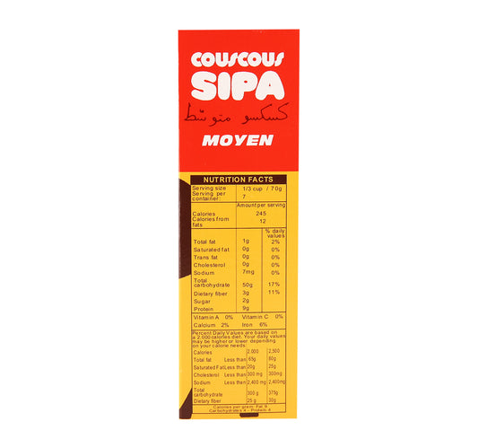 Sipa Moyen Cous Cous Semolina Cereal 500 g