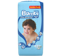 Sanita Bambi Baby Diaper Jumbo Pack Size 4+ Large Plus 10-18 kg 58 pcs