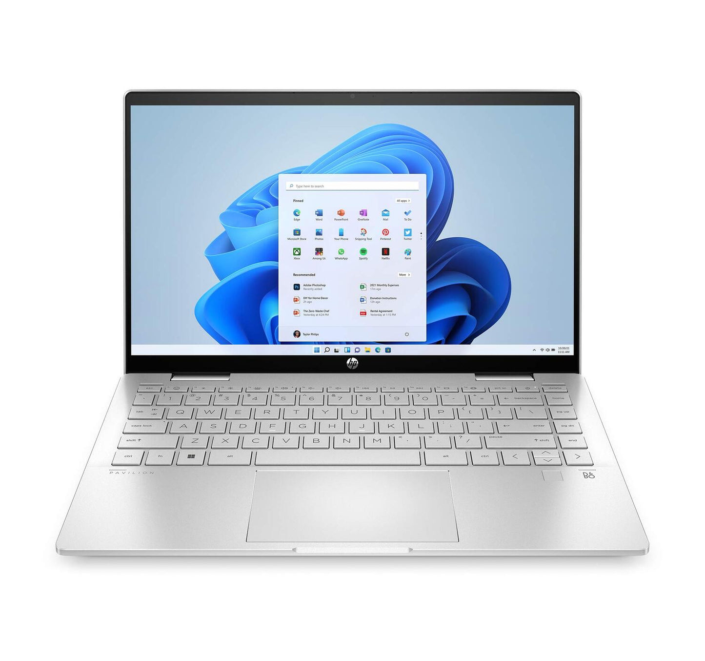 لابتوب إتش بي بافيليون x360 2 في 1، 14-EK1009NE، شاشة لمس FHD مقاس 14 بوصة، معالج إنتل كور i7، ذاكرة وصول عشوائي (RAM) سعة 16 جيجابايت، قرص SSD سعة 512 جيجابايت، بطاقة رسومات إنتل آيريس إكس إي مدمجة، نظام تشغيل ويندوز 11 هوم