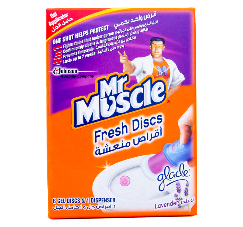 Mr. Muscle 4 in 1 Fresh Gel Discs Lavender 38 g