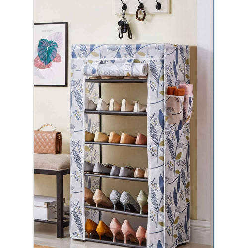 Maple Leaf Home CH 6 Layer Shoe Rack, Foldable Shoe Organizer, Assorted, KT2706