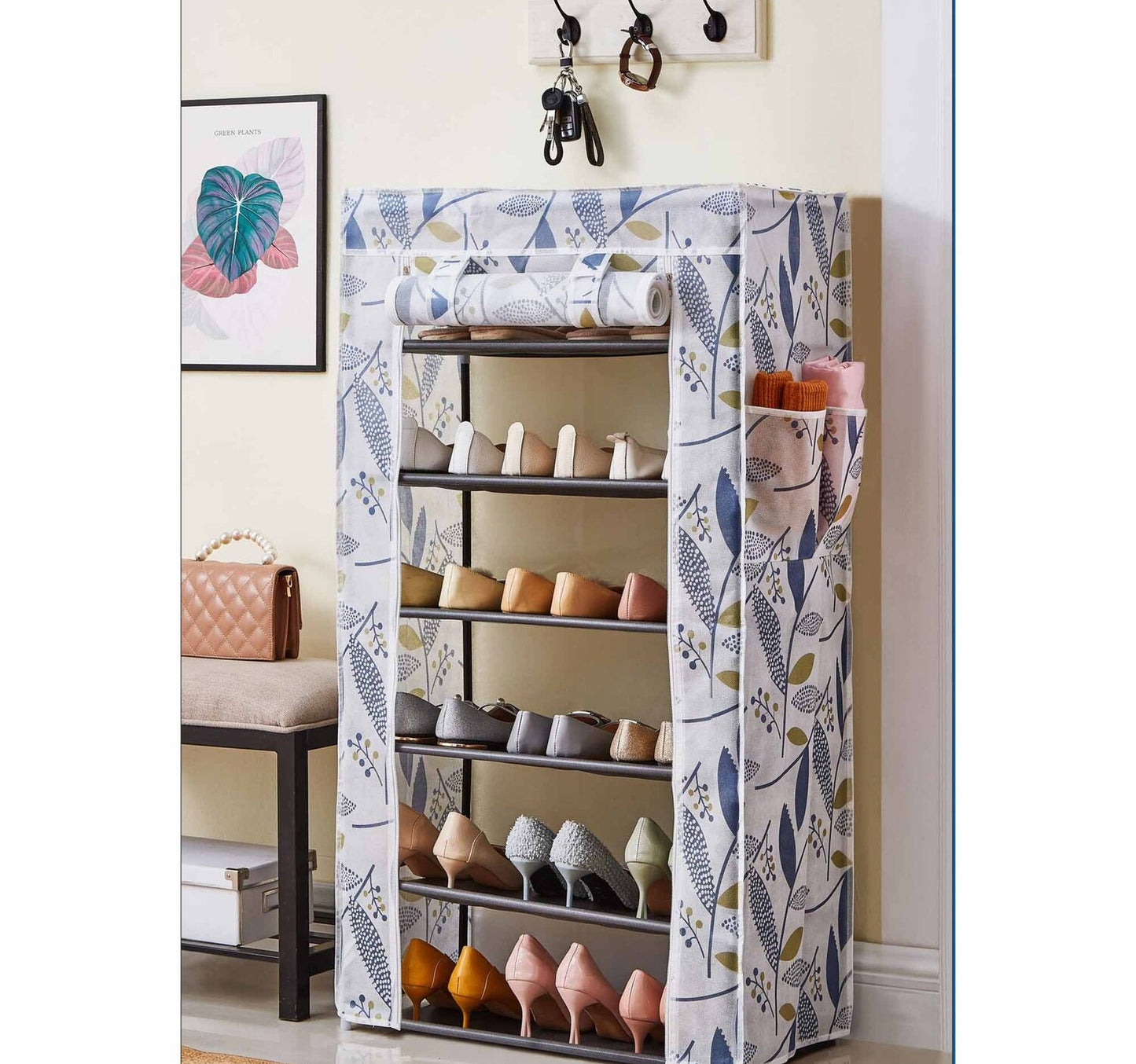 Maple Leaf Home CH 6 Layer Shoe Rack, Foldable Shoe Organizer, Assorted, KT2706