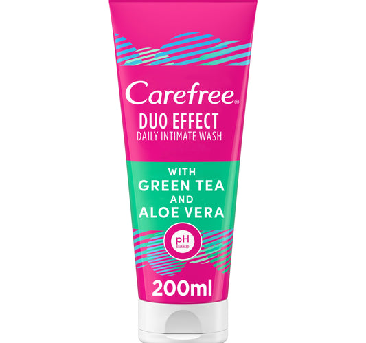 Carefree Daily Intimate Wash Duo Effect with Green Tea and Aloe Vera 200 ml