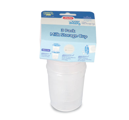 LuLu Baby Milk Storage Cup Assorted Color 3 pcs