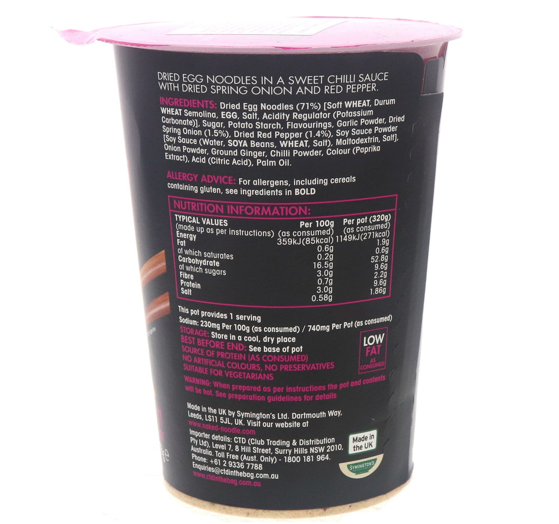 Naked Noodle Thai Sweet Chilli Egg Noodles 78 g