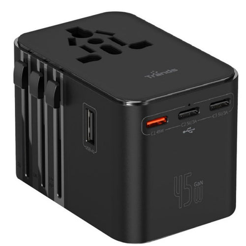 Trands Universal Power Adapter, Black, TR-UAD862